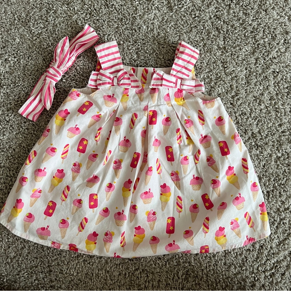 Mayoral Ice Cream Print Dress 4-6 Months